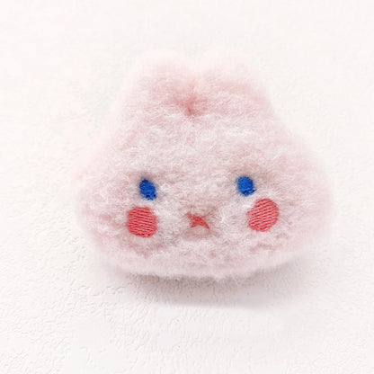 Cute Cartoon Plush Bear Frog Chicken Rabbit Panda Brooch For Girl Clothes Badge Pins Backpacks Pendant Decoration Accessories