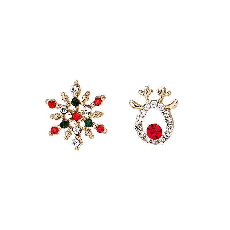 Delicate Snowflake Charm Stud Earrings Women Christmas Gift Crystal Zircon ❄️✨