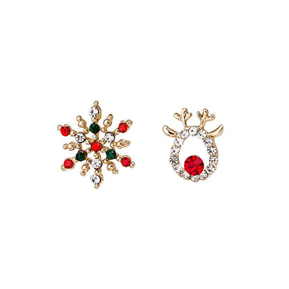 Delicate Snowflake Charm Stud Earrings Women Christmas Gift Crystal Zircon ❄️✨