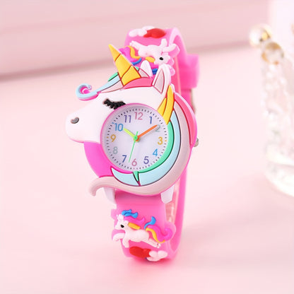 ✨ Cute & Colorful Kids' Silicone Cartoon Watch 🕒 - Fun & Funky Wrist Timepiece for Young Explorers! 🎈 - Pixie Quill