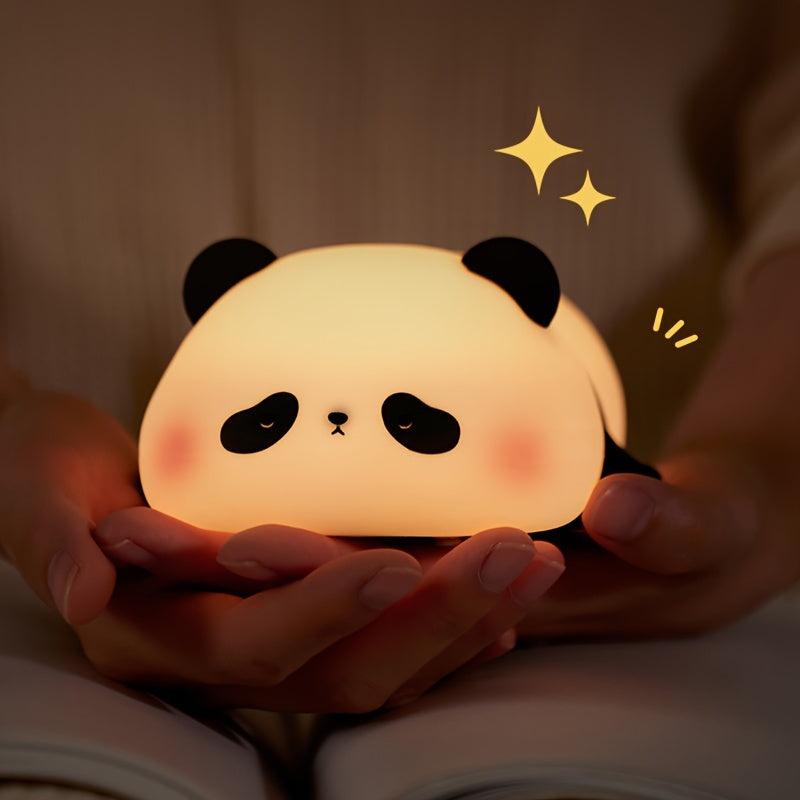 Panda Pals ✨ Soft Glow Night Light 🐼 USB Rechargeable & Voice-Activated 🌙 Perfect for Cozy Rooms! - Pixie Quill