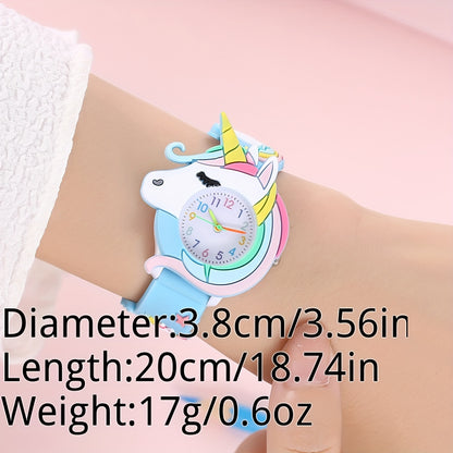 ✨ Cute & Colorful Kids' Silicone Cartoon Watch 🕒 - Fun & Funky Wrist Timepiece for Young Explorers! 🎈 - Pixie Quill