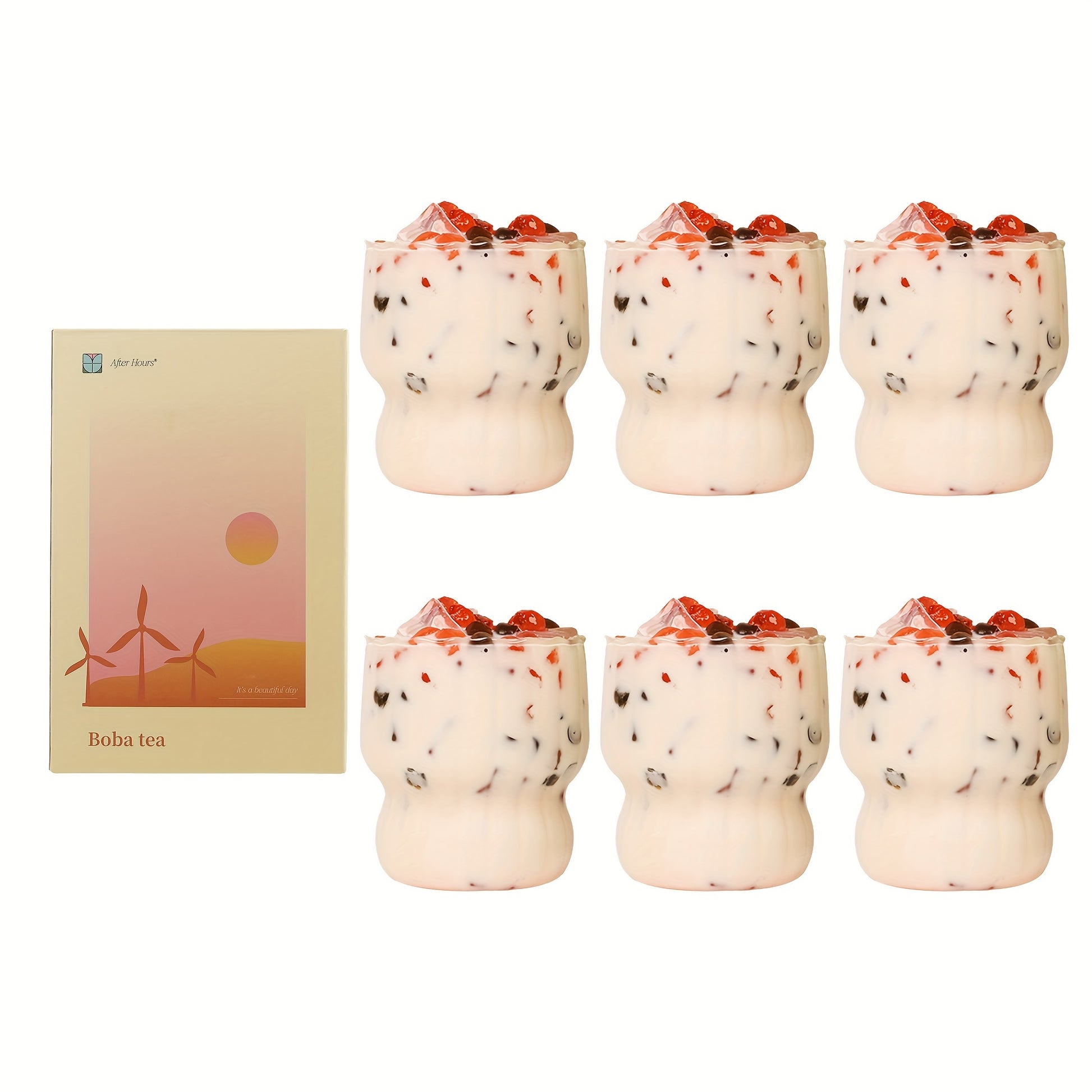 Bubble Tea Delight Kit 🍵✨ - 6 Pcs of Joy with Popping Bubbles, Nata De Coco & Crystal Jelly! 🎉🥤 - Pixie Quill