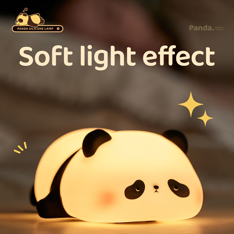 Panda Pals ✨ Soft Glow Night Light 🐼 USB Rechargeable & Voice-Activated 🌙 Perfect for Cozy Rooms! - Pixie Quill